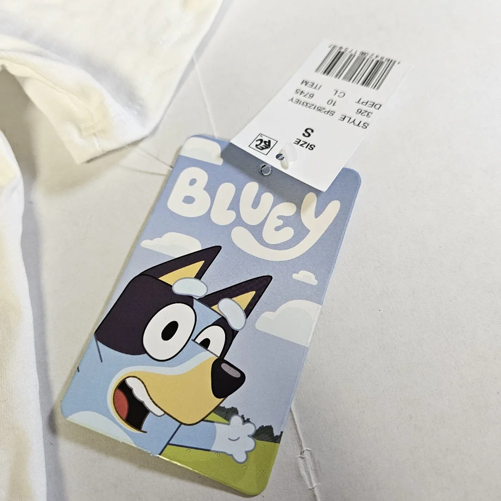 Bluey Small Kids White T-Shirt‎